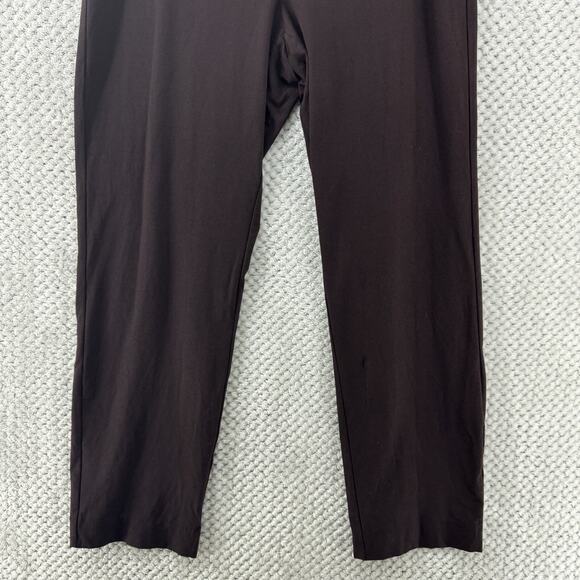 Eileen Fisher Pants Womens M Brown Stretch Pull On Lightweight Casual Mid Rise - Picture 4 of 12
